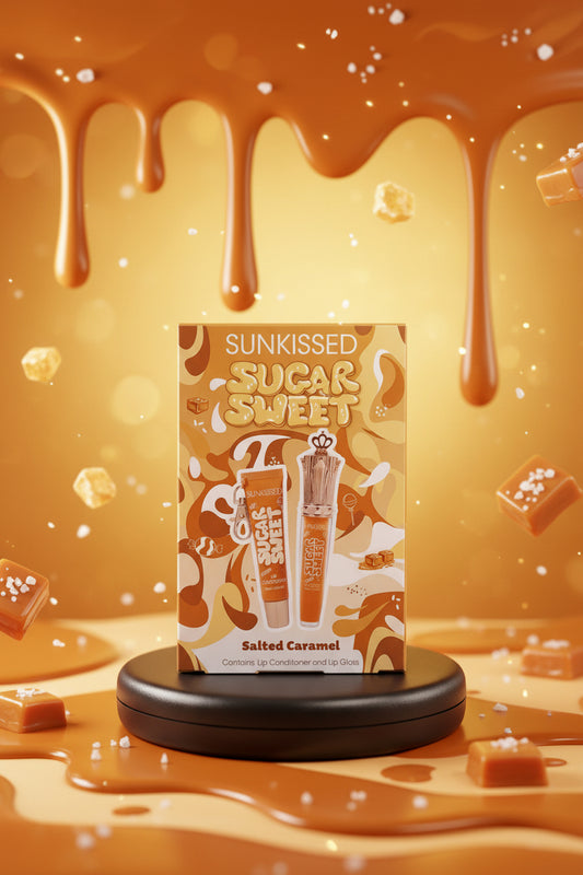 Coffret Duo Lèvres Caramel Salé Gourmand - Baume & Gloss - Sunkissed