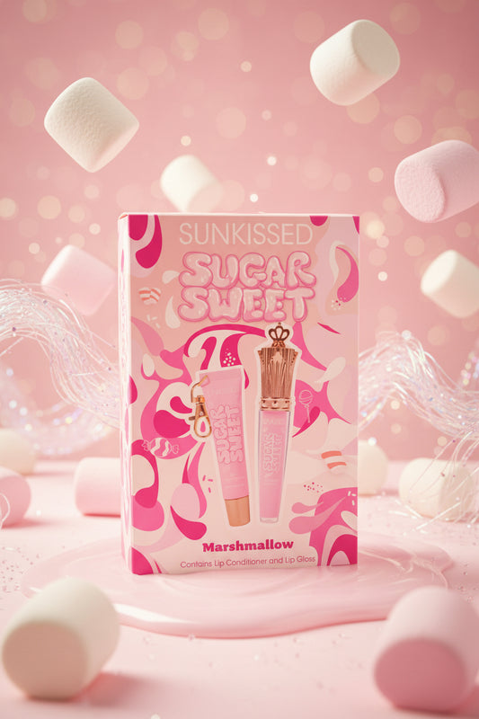 Coffret Duo Lèvres Sugar - Marshmallow Gourmand - Baume & Gloss - Sunkissed